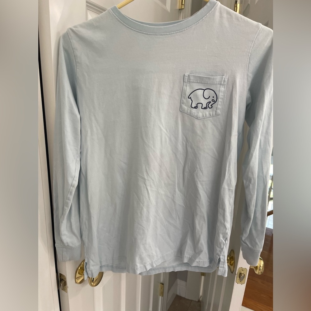 Ivory Ella - baby blue long-sleeve tee, women size XS, great condition